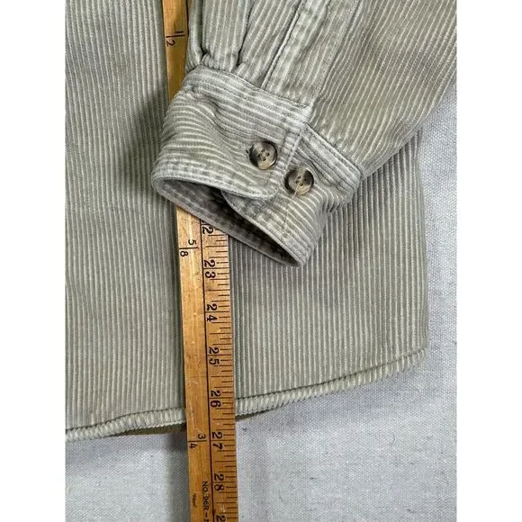 WOOLRICH‎ Men's Medium Corduroy Barn Chore Shacket Fleece Liner Jacket - Picture 4 of 9